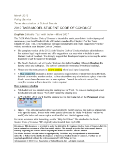 Student Code of Conduct