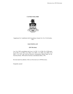 Elections Law (2013 Revision)