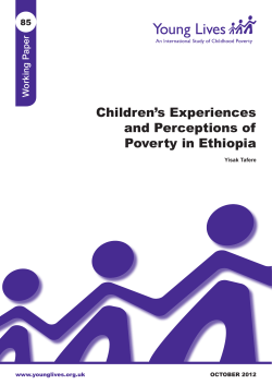 Children`s Experiences and Perceptions of Poverty in Ethiopia