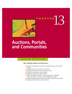 Auctions, Portals, and Communities