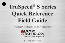 TruSpeed® S Series Quick Reference Field Guide
