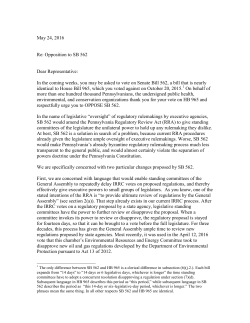 Letter of Opposition