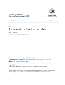 The Revolution in American Law Schools