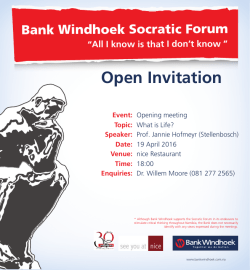 Bank Windhoek Socratic Forum Ad 12x3 Namibian Repro1