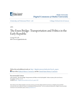 The Essex Bridge: Transportation and Politics in the Early Republic