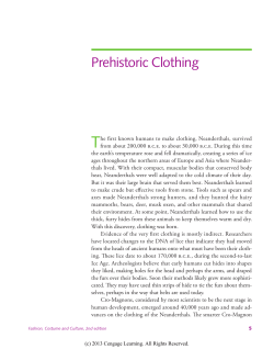 Article 1 - Prehistoric Clothing