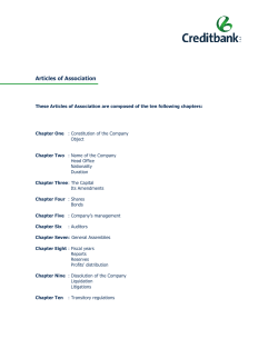 Laws - Creditbank