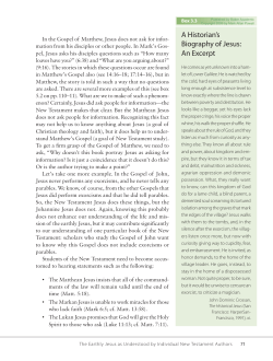A Historian`s Biography of Jesus: An Excerpt