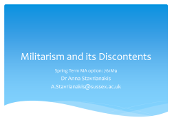 Militarism and its Discontents