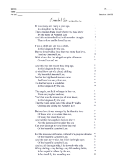 IT was many and many a year ago, In a kingdom by the sea, That a