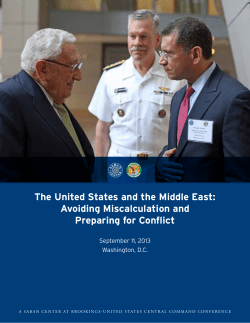 The United States and the Middle East: Avoiding Miscalculation and