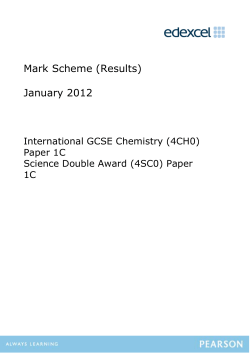 Mark scheme - Edexcel