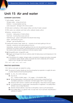 Unit 15 Air and water