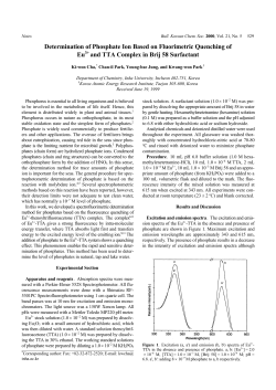 Determination of Phosphate Ion Based on Fluorimetric Quenching of