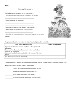 Ecology Homework