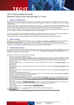 TEC-IT Standard Software License Terms