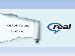 iOS SDK Testing RealCloud