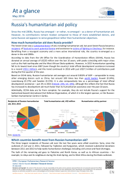 Russia`s humanitarian policy - European Parliament