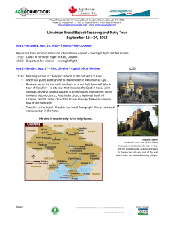 Ukrainian Bread Basket Cropping and Dairy Tour September 16