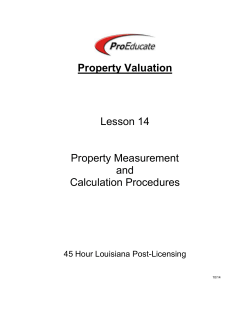 Lesson 14: Property Measurement and Calculation