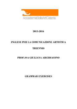 2015-2016 inglese per la comunicazione artistica triennio prof.ssa