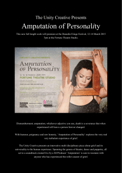 Amputation of Personality - Mental Health Foundation of New Zealand
