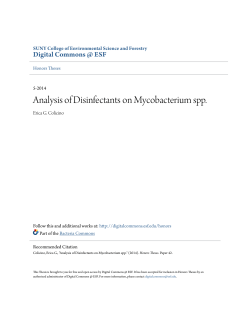Analysis of Disinfectants on Mycobacterium spp.