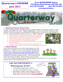 June 2013 - Quarterway School