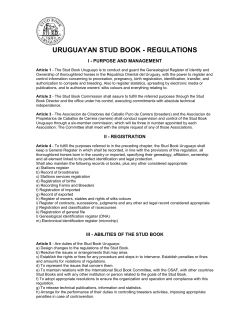 uruguayan stud book - regulations
