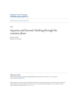 Aquarius and beyond: thinking through the counterculture