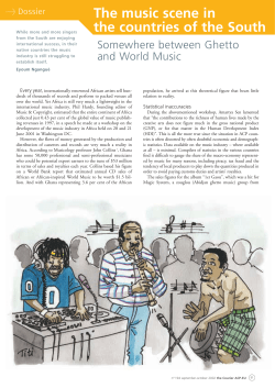 The music scene in the countries of the South