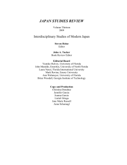 japan studies review - FIU Asian Studies Program