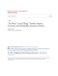 “The Base, Cursed Thing”: Panther Attacks, Ecotones, and