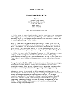 Michael John McGee, P.Eng. - rds.ontarioenergyboard.ca