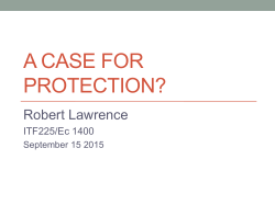 A CASE FOR PROTECTION?