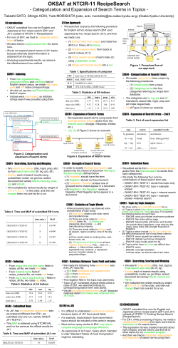 OKSAT at NTCIR-11 Temporalia - Plural Sets of Search Terms for a