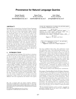 Provenance for Natural Language Queries