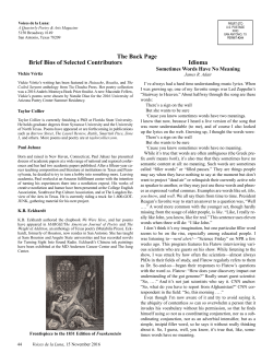 Brief Bios of Selected Contributors Idioma