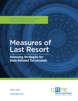 Measures of Last Resort - Center on Reinventing Public Education