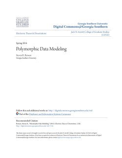 Polymorphic Data Modeling - Digital Commons@Georgia Southern