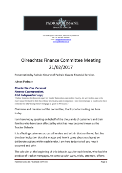 Oireachtas Finance Committee Meeting 21/02/2017