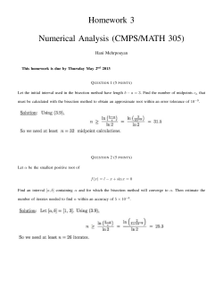 Homework 3 Numerical Analysis (CMPS/MATH