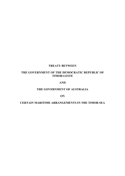 Certain Maritime Arrangements in the Timor Sea
