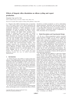 Effects of biogenic silica dissolution on silicon cycling and export