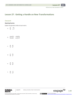 Precalculus Module 1, Topic C, Lesson 27: Student