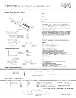 SP-PS PDB-ELV - GVA Lighting