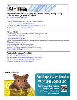 Asymmetries in vertical vorticity and vertical velocity arising during