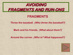 Fragments and Runons presentation