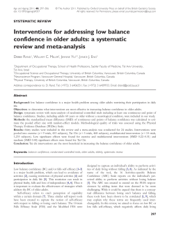 Interventions for addressing low balance