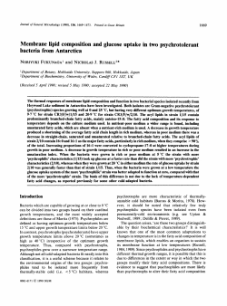 Membrane lipid composition and glucose uptake in